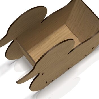 Intra απο ξύλο plywood Χρώμα wenge 3mm-4mm πάχος - Duck Box, Animal Box, File Δίασταση 20x20 cm INTRAFABR-106750705 - Image 3