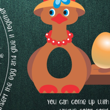 Intra απο ξύλο plywood  Χρώμα wenge 3mm-4mm πάχος - Πρότυπο θήκης πασχαλινών αυγών πάπιας Δίασταση 15x15 cm INTRAFABR-19065564 - Image 1