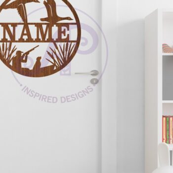 Intra απο ξύλο plywood Χρώμα wenge 3mm-4mm πάχος - Duck Hunting Όνομα Wall Art Sign, Δίασταση 40x50 cm INTRAFABR-20252417 - Image 3