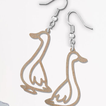 Intra απο ξύλο plywood Χρώμα wenge 3mm-4mm πάχος - Σκουλαρίκια κοπής με λέιζερ πάπιας | Farm Δίασταση 900x900 cm INTRAFABR-41309983 - Image 3