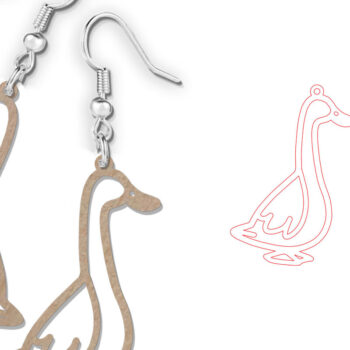 Intra απο ξύλο plywood Χρώμα wenge 3mm-4mm πάχος - Σκουλαρίκια κοπής με λέιζερ πάπιας | Farm Δίασταση 900x900 cm INTRAFABR-41309983 - Image 4