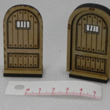 Intra απο ξύλο plywood Χρώμα wenge 3mm-4mm πάχος - Dungeon Doors Γοτθικού Στρογγυλού Στυλ Δίασταση 300x200 cm INTRAFABR-41090338 - Image 1
