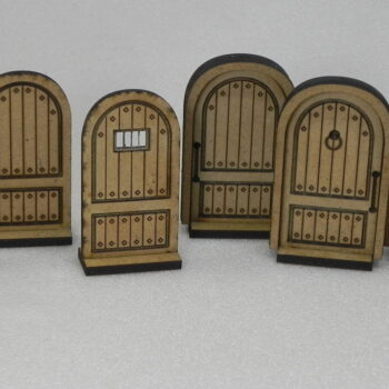 Intra απο ξύλο plywood Χρώμα wenge 3mm-4mm πάχος - Dungeon Doors Γοτθικού Στρογγυλού Στυλ Δίασταση 300x200 cm INTRAFABR-41090338 - Image 4