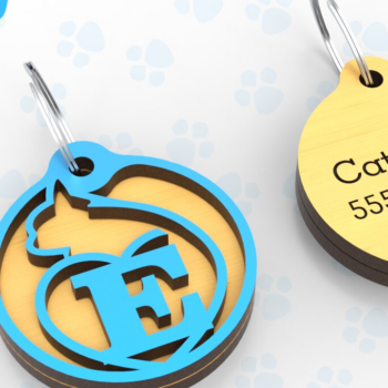 Intra απο ξύλο plywood Χρώμα wenge 3mm-4mm πάχος - E | Ετικέτα αναγνώρισης γάτας | κοπής με λέιζερ | Γάτα Δίασταση 20x20 cm INTRAFABR-102541597 - Image 1