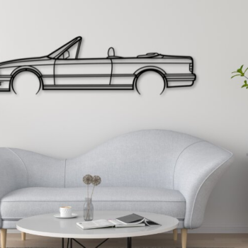 Intra απο ξύλο plywood Χρώμα wenge 3mm-4mm πάχος - E30 Convertible Car Silhouette Δίασταση 20x20 cm INTRAFABR-102541718 - Image 1