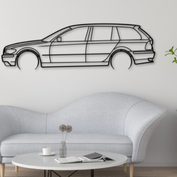 Intra απο ξύλο plywood Χρώμα wenge 3mm-4mm πάχος - E46 Touring Car Silhouette Δίασταση 20x20 cm INTRAFABR-38942424 - Image 1