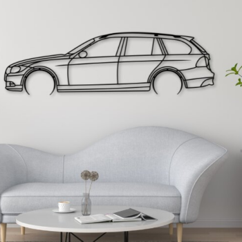 Intra απο ξύλο plywood Χρώμα wenge 3mm-4mm πάχος - E91 Touring Car Silhouette Δίασταση 20x20 cm INTRAFABR-110052082 - Image 1