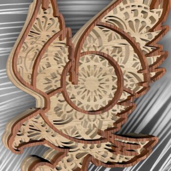 Intra απο ξύλο plywood Χρώμα wenge 3mm-4mm πάχος - Eagle , 4 στρώματα Δίασταση 30x20 cm INTRAFABR-110052086 - Image 4