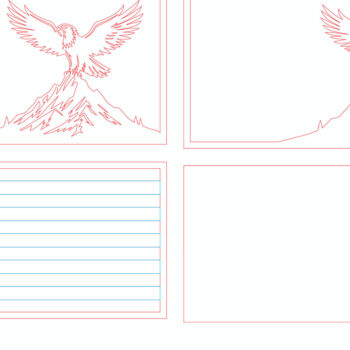 Intra απο ξύλο plywood Χρώμα wenge 3mm-4mm πάχος - Eagle American Flag DIY Cut File Δίασταση 20x20 cm INTRAFABR-110052096 - Image 4