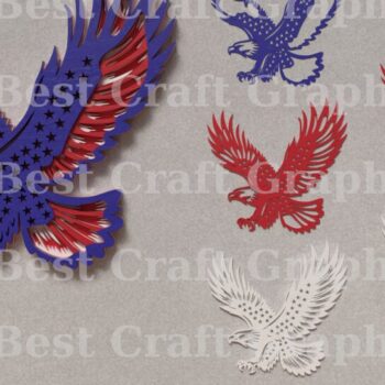 Intra απο ξύλο plywood  Χρώμα wenge 3mm-4mm πάχος - Eagle Cut File/ 3D Layer Δίασταση 20x20 cm INTRAFABR-109998454 - Image 2