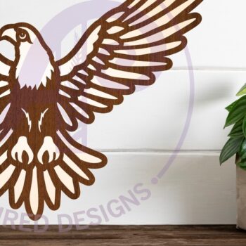 Intra απο ξύλο plywood  Χρώμα wenge 3mm-4mm πάχος - Eagle Detailed cut out Wall Art Δίασταση 40x50 cm INTRAFABR-109998456 - Image 3