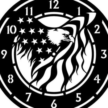 Intra απο ξύλο plywood  Χρώμα wenge 3mm-4mm πάχος - Πρότυπο κοπής ρολογιού σημαία αετού Δίασταση 20x20 cm INTRAFABR-109998495 - Image 1