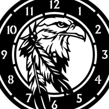 Intra απο ξύλο plywood  Χρώμα wenge 3mm-4mm πάχος - Πρότυπο κοπής εγγενούς ρολογιού Eagle Head Δίασταση 20x20 cm INTRAFABR-109998444 - Image 1