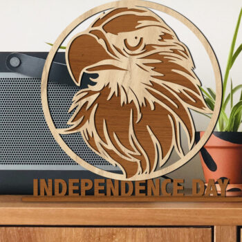 Intra απο ξύλο plywood  Χρώμα wenge 3mm-4mm πάχος - Αετός, Ημέρα της Ανεξαρτησίας, 4 Ιουλίου Δίασταση 12x11 cm INTRAFABR-85007695 - Image 6