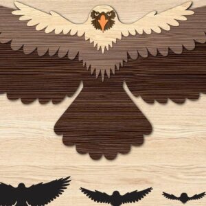 Intra απο ξύλο plywood  Χρώμα wenge 3mm-4mm πάχος - Eagle, με λέιζερ, Eagle Multilayer Δίασταση 30x20 cm INTRAFABR-85031583
