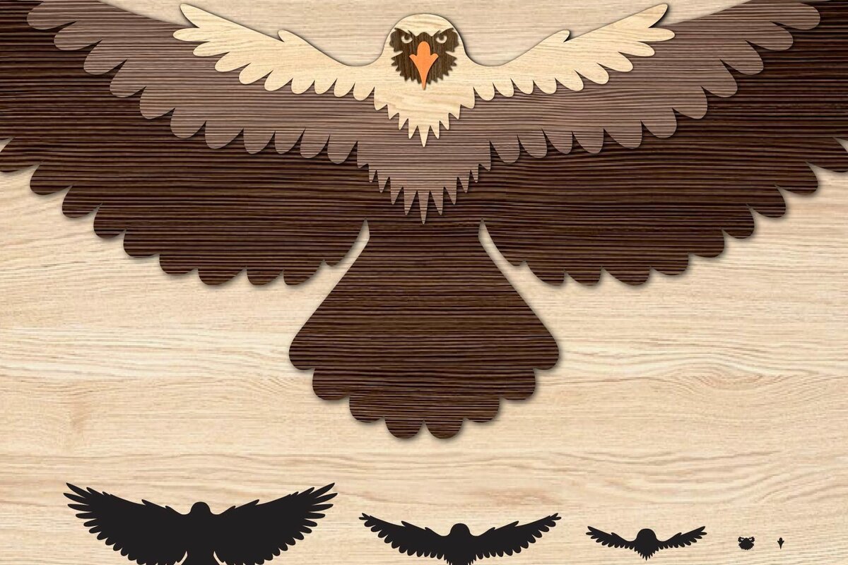Intra απο ξύλο plywood  Χρώμα wenge 3mm-4mm πάχος - Eagle, με λέιζερ, Eagle Multilayer Δίασταση 30x20 cm INTRAFABR-85031583