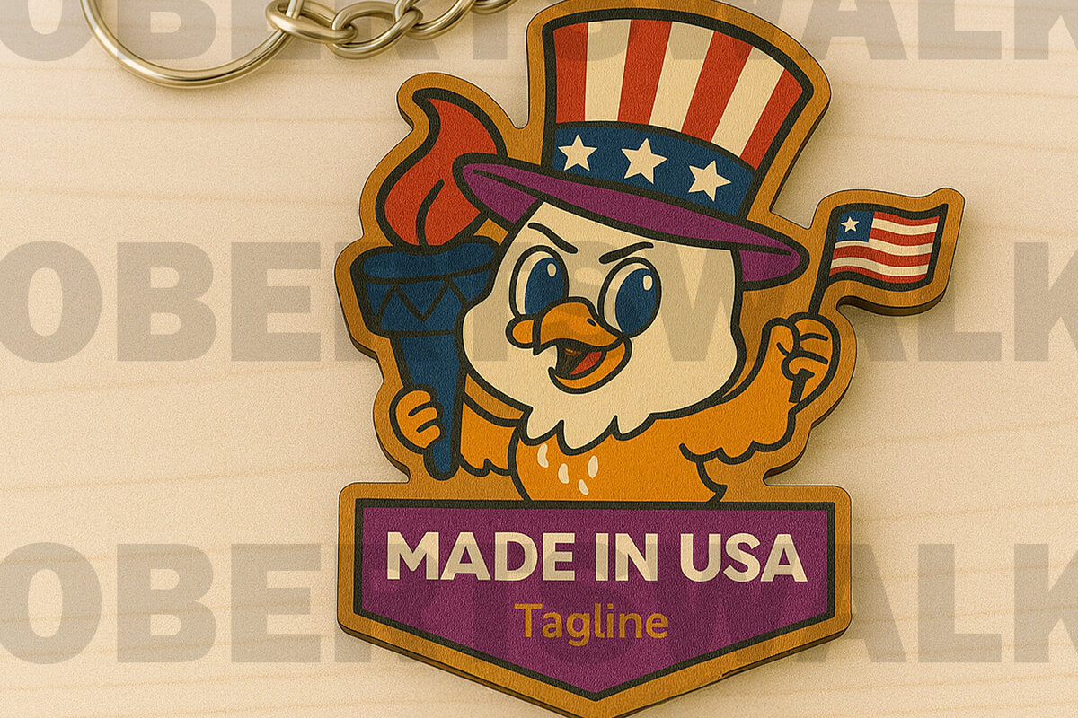 Intra απο ξύλο plywood  Χρώμα wenge 3mm-4mm πάχος - Eagle Made in USA Keychain Δίασταση 4x4 cm INTRAFABR-48286427