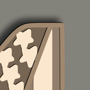 Intra απο ξύλο plywood Χρώμα wenge 3mm-4mm πάχος - Eagle Multilayer /3D Patriotic Eagle Δίασταση 30x20 cm INTRAFABR-102961010 - Image 8