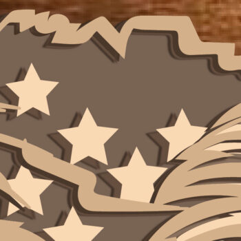 Intra απο ξύλο plywood Χρώμα wenge 3mm-4mm πάχος - Eagle Multilayer /3D Patriotic Eagle Δίασταση 30x20 cm INTRAFABR-50076201 - Image 8