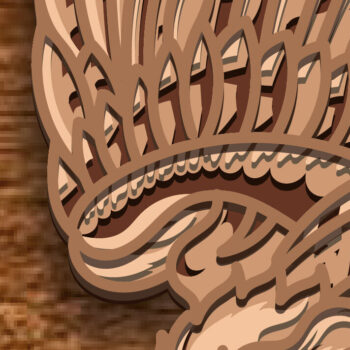 Intra απο ξύλο plywood Χρώμα wenge 3mm-4mm πάχος - Eagle Multilayer /3D Patriotic Eagle/ Δίασταση 30x20 cm INTRAFABR-50216545 - Image 2