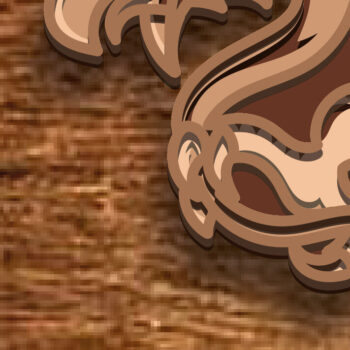 Intra απο ξύλο plywood Χρώμα wenge 3mm-4mm πάχος - Eagle Multilayer /3D Patriotic Eagle/ Δίασταση 30x20 cm INTRAFABR-50216545 - Image 4