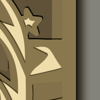 Intra απο ξύλο plywood Χρώμα wenge 3mm-4mm πάχος - Eagle Multilayer / 3D Patriotic Eagle Δίασταση 30x20 cm INTRAFABR-50272035 - Image 5