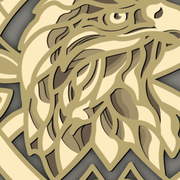 Intra απο ξύλο plywood Χρώμα wenge 3mm-4mm πάχος - Eagle Multilayer /Papercut// Δίασταση 30x20 cm INTRAFABR-48106202 - Image 3