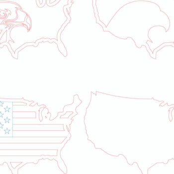 Intra απο ξύλο plywood Χρώμα wenge 3mm-4mm πάχος - Eagle USA Χάρτης American Flag Δίασταση 20x20 cm INTRAFABR-50098272 - Image 3