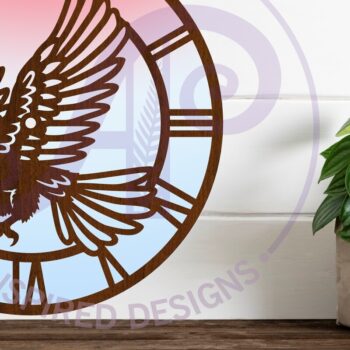 Intra απο ξύλο plywood Χρώμα wenge 3mm-4mm πάχος - Eagle Wall Clock Files , Δίασταση 30x20 cm INTRAFABR-110840906 - Image 2