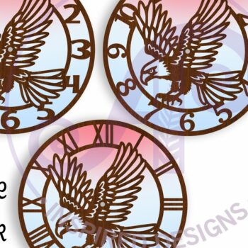 Intra απο ξύλο plywood Χρώμα wenge 3mm-4mm πάχος - Eagle Wall Clock Files , Δίασταση 30x20 cm INTRAFABR-110840906 - Image 4