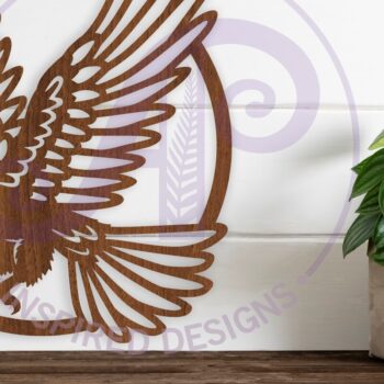 Intra απο ξύλο plywood Χρώμα wenge 3mm-4mm πάχος - Eagle Wall Sign με λέιζερ Δίασταση 30x20 cm INTRAFABR-110840920 - Image 1
