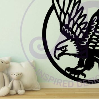 Intra απο ξύλο plywood Χρώμα wenge 3mm-4mm πάχος - Eagle Wall Sign με λέιζερ Δίασταση 30x20 cm INTRAFABR-110840920 - Image 2