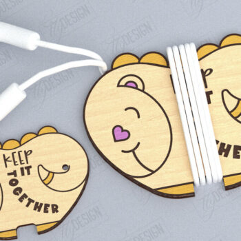 Intra απο ξύλο plywood  Χρώμα wenge 3mm-4mm πάχος - Ακουστικό Cord Organizer | CNC Δίασταση 20x20 cm INTRAFABR-83048600 - Image 1