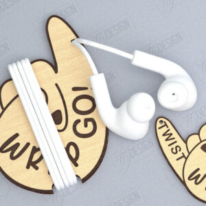 Intra απο ξύλο plywood  Χρώμα wenge 3mm-4mm πάχος - Ακουστικό Cord Organizer | CNC Δίασταση 20x20 cm INTRAFABR-83077475