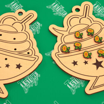 Intra απο ξύλο plywood  Χρώμα wenge 3mm-4mm πάχος - Κάρτα προβολής σκουλαρικιών | Stand κοσμημάτων|CNC Δίασταση 3x3 cm INTRAFABR-80759924 - Image 1