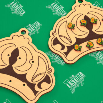 Intra απο ξύλο plywood  Χρώμα wenge 3mm-4mm πάχος - Δέσμη κοπής λέιζερ κάρτας οθόνης σκουλαρικιών Δίασταση 3x3 cm INTRAFABR-85624685 - Image 5