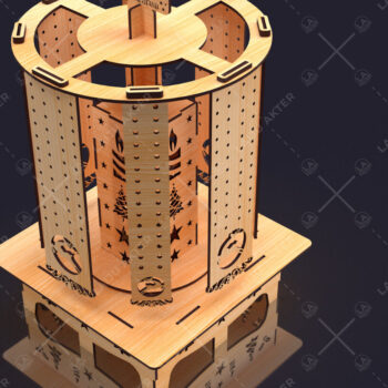 Intra απο ξύλο plywood  Χρώμα wenge 3mm-4mm πάχος - Βάση κοσμημάτων με σκουλαρίκι Δίασταση 3x3 cm INTRAFABR-105705902 - Image 4