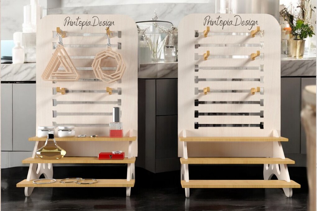 Intra απο ξύλο plywood  Χρώμα wenge 3mm-4mm πάχος - Βάση οθόνης σκουλαρικιών 208 Δίασταση 3x3 cm INTRAFABR-82819170