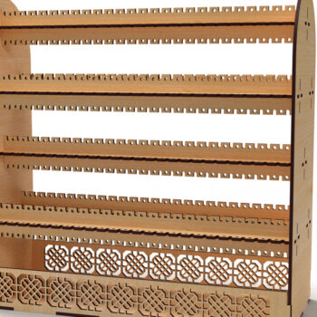 Intra απο ξύλο plywood  Χρώμα wenge 3mm-4mm πάχος - Στάση οθόνης σκουλαρικιών Βάση σκουλαρικιών Δίασταση 20x20 cm INTRAFABR-83205855 - Image 3