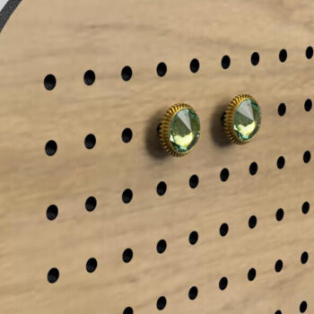 Intra απο ξύλο plywood  Χρώμα wenge 3mm-4mm πάχος - Στάση οθόνης σκουλαρικιών για κοπής με λέιζερ Δίασταση 3x3 cm INTRAFABR-83207028 - Image 2