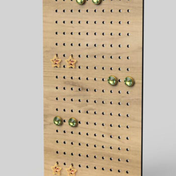 Intra απο ξύλο plywood  Χρώμα wenge 3mm-4mm πάχος - Στάση οθόνης σκουλαρικιών για κοπής με λέιζερ Δίασταση 3x3 cm INTRAFABR-83207028 - Image 5