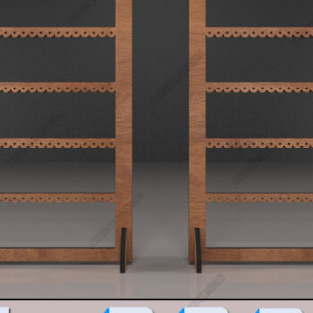 Intra απο ξύλο plywood  Χρώμα wenge 3mm-4mm πάχος - Οργάνωση κοσμημάτων με βάση για σκουλαρίκια Δίασταση 3x3 cm INTRAFABR-82705031 - Image 1