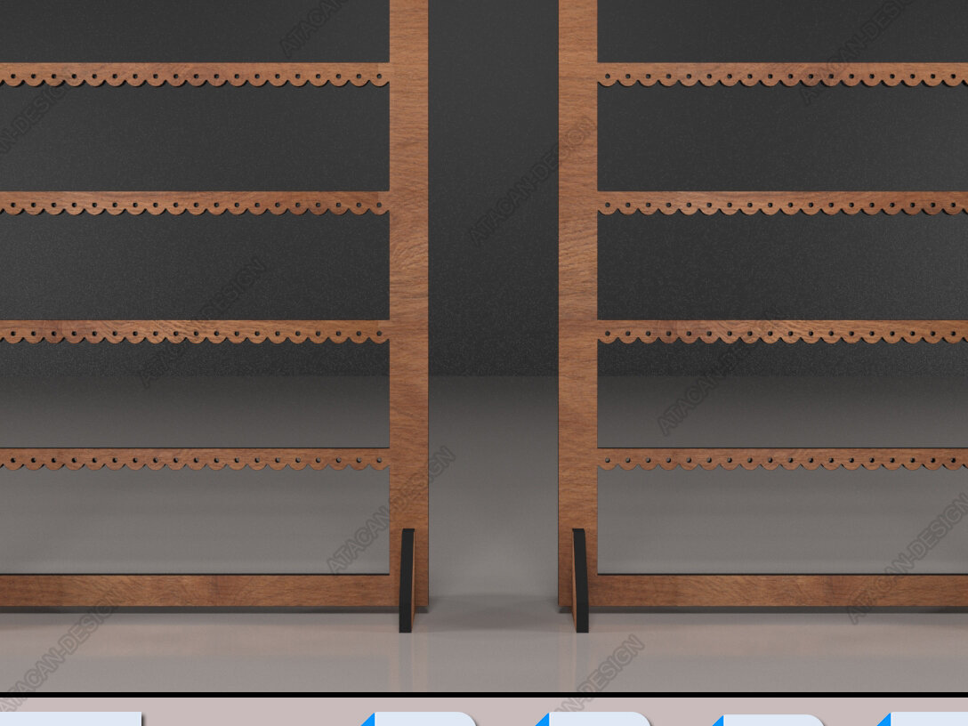 Intra απο ξύλο plywood  Χρώμα wenge 3mm-4mm πάχος - Οργάνωση κοσμημάτων με βάση για σκουλαρίκια Δίασταση 3x3 cm INTRAFABR-82705031