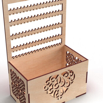 Intra απο ξύλο plywood  Χρώμα wenge 3mm-4mm πάχος - Στάση οθόνης σκουλαρικιών Δίασταση 3x3 cm INTRAFABR-105557701 - Image 4