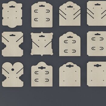 Intra απο ξύλο plywood  Χρώμα wenge 3mm-4mm πάχος - Στήριγμα για σκουλαρίκι, επίδειξης κοσμημάτων Δίασταση 3x3 cm INTRAFABR-77247631 - Image 1