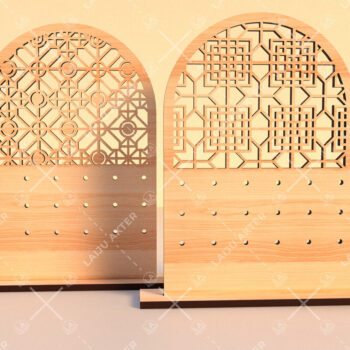 Intra απο ξύλο plywood  Χρώμα wenge 3mm-4mm πάχος - Σετ Σκουλαρίκια 01 Δίασταση 3x3 cm INTRAFABR-77247653 - Image 2