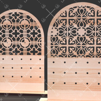 Intra απο ξύλο plywood  Χρώμα wenge 3mm-4mm πάχος - Σετ Σκουλαρίκια 02 Δίασταση 3x3 cm INTRAFABR-77247666 - Image 3