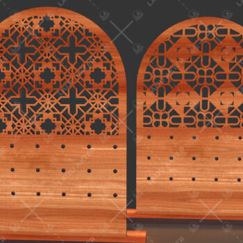 Intra απο ξύλο plywood  Χρώμα wenge 3mm-4mm πάχος - Σετ Σκουλαρίκια 03 Δίασταση 3x3 cm INTRAFABR-82704982 - Image 2