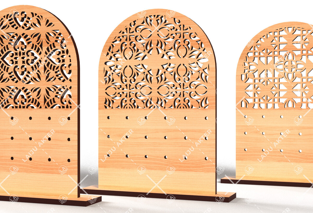 Intra απο ξύλο plywood  Χρώμα wenge 3mm-4mm πάχος - Σετ Σκουλαρίκια 06 Δίασταση 3x3 cm INTRAFABR-80839130