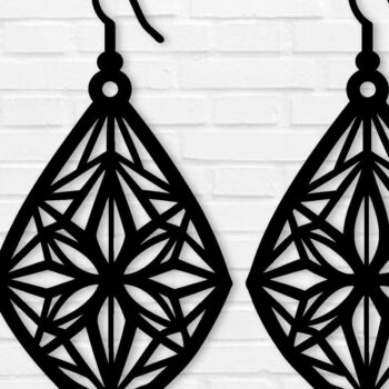 Intra απο ξύλο plywood Χρώμα wenge 3mm-4mm πάχος - Σκουλαρίκι File, Σκουλαρίκι Δίασταση 3x3 cm INTRAFABR-109680299 - Image 1